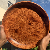 Tree tumor plate full of tumor scar ornaments plate plate gall Wood Boutique Fine Flower Full Flower Burmese Rosewood 30Cm collection retro