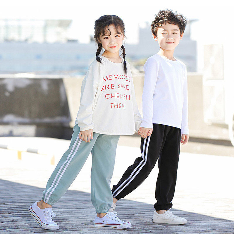 儿童裤子秋款2019新款男童装秋冬季加绒洋气厚款运动长裤女童外穿