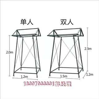 Outdoor Steel Painted Single-Person Guard Booth Tent, Frame Tent, 1.35m Double-Person Duty Post Complete Set