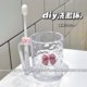 Ins transparent girl mood couple best friend storage wash cup toothbrush cup student dormitory brush cup mouth rinse cup