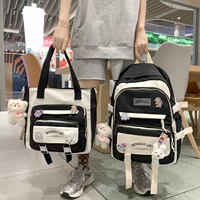 Черный комплект, милый значок, подвеска, 10 шт, с медвежатами