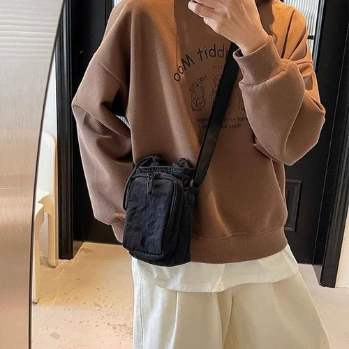 Трендовая универсальная весенняя модная нейлоновая сумка через плечо для отдыха, в корейском стиле, тренд сезона, премиум класс