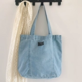 Сумка через плечо, ретро свежая джинсовая вместительная и большая сумка на одно плечо, шоппер, коллекция 2021, в корейском стиле