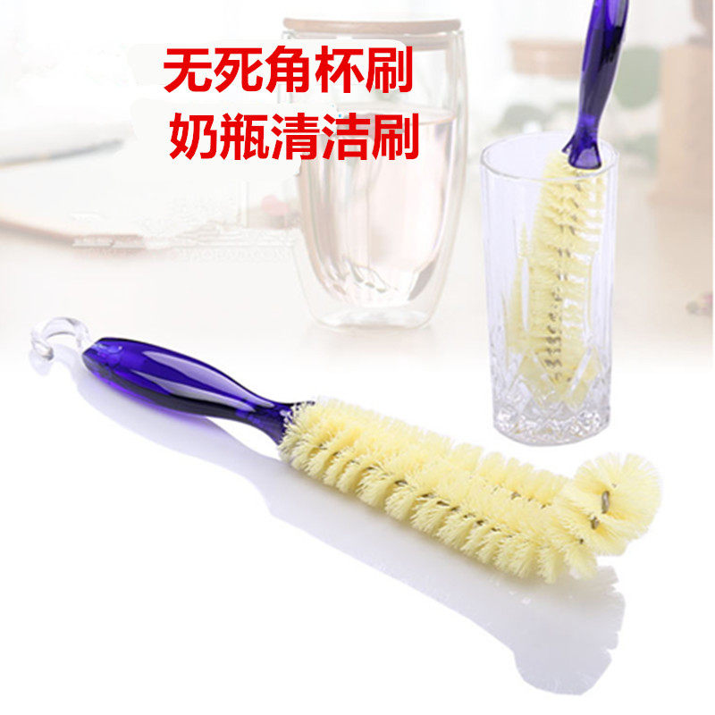 Exported to Japan single long handle milk bottle cleaning brush does not shed nylon brush water cup teapot dead corner cleaning brush