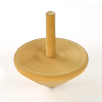 Wood color solid wood small screw tuo Wooden baby small toy Nostalgic childrens manual rotation wooden small top 3