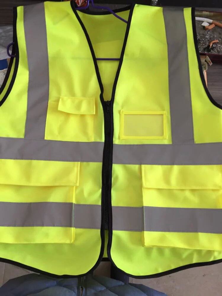 Reflective vest vest riding reflective safety clothing sanitation reflective clothing multi-pocket reflective work vest