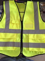 Reflective vest vest riding reflective safety clothing sanitation reflective clothing multi-pocket reflective working vest