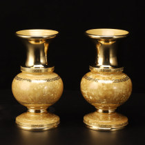 Taiwan pure copper for the Buddha vase A pair of vase for the Buddha Hall flower vase in front of the Buddha for the vase Guanyin copper vase ornament