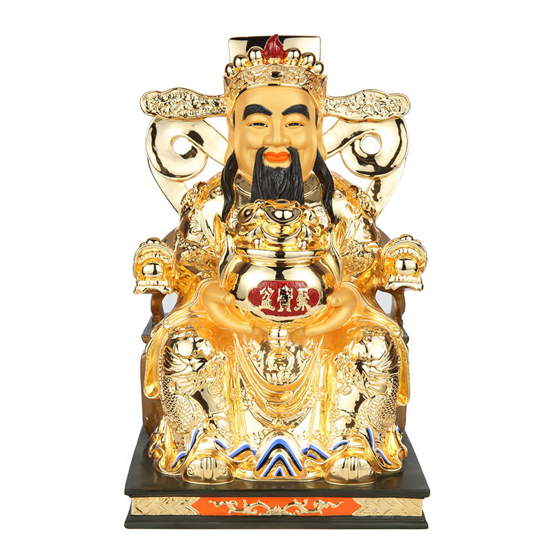Taiwan Pure Copper-Cure Gold Property God Buddha Statue of the Buddha Fortune Home Shop dedicated to the statue of the Lord of the Gods of Wen Caiu