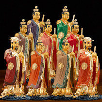 Taiwan Beidou Star Jun Bronze Statue for Beidou Seven Star Statue Pure Brass Statue of Nine Emperor of the Nine Star Fittings