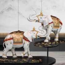 Enamel pure copper elephant fitting a pair of light luxury to move new home living room maskroom decoration office gift