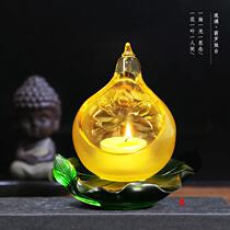Taiwan glass butter lamp holder candle holder for Buddha lamp home romantic candle light dinner candle holder for lamp Buddha lamp ornaments