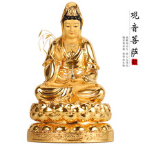 Taiwan sticker gold pure copper audio Buddha statue for household audio and video sight of Bodhisattva bronze statue