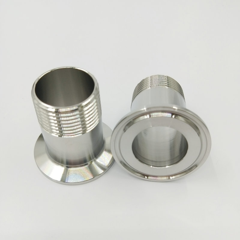 Hot-selling 304 stainless steel food hygiene grade quick-install inner and outer thread joints clamp type outer thread connection pipe fittings