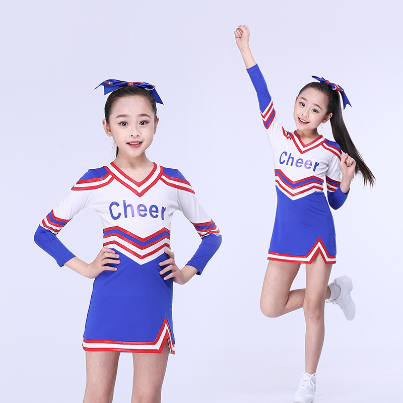 Customize the cheerleading Costume Adult Women Basketball Football Cheerleading game Cheerleader Costume Children Act Out