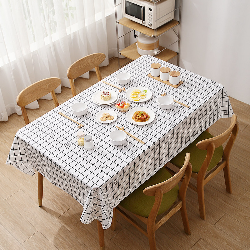 Tea table cloth waterproof oil-proof household living room tablecloth pad washfree tablecloth tablecloth student tablecloth