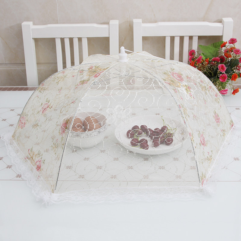 Food cover anti-fly cover vegetable cover foldable round dining table cover leftovers cover food rice cover household cover vegetable umbrella