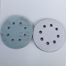 5 INCH 8 HOLE FLOCKING sandpaper sheet 6 HOLE 125MM white sand drawing sheet PNEUMATIC grinding machine WITH back flocking disc sand