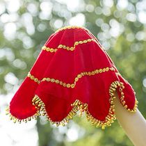 2 padded thick dance handkerchief fan hand silk flower dance Yangko handkerchief octagonal towel two-person turn handkerchief