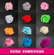 Dance silk scarves silk scarves Jiaozhou Yangko scarves square scarves dancing red performance Square props