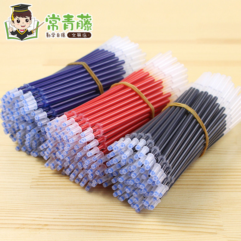 Gel pen carbon water pen core bullet full needle tube 0 5mm red black blue wholesale general office refill
