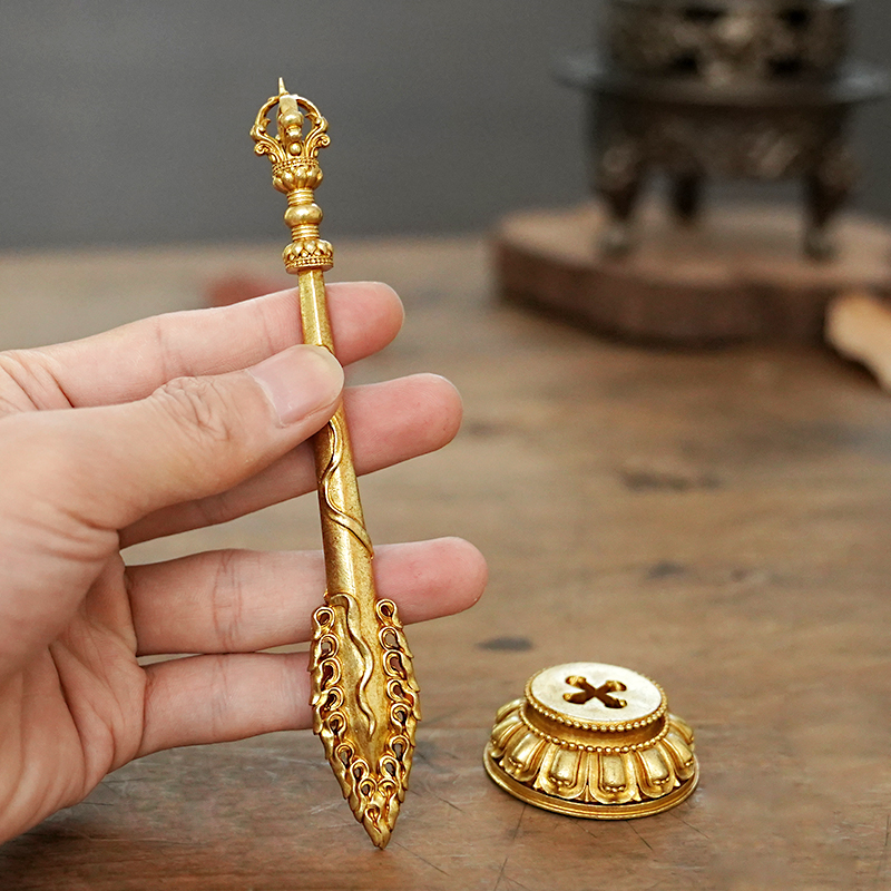 Pure copper Nepalese Tibetan Buddha Tantric Dharma Manjushri Sword Bodhisattva Wisdom Sword Demon Vajra Pendra Orchard Large