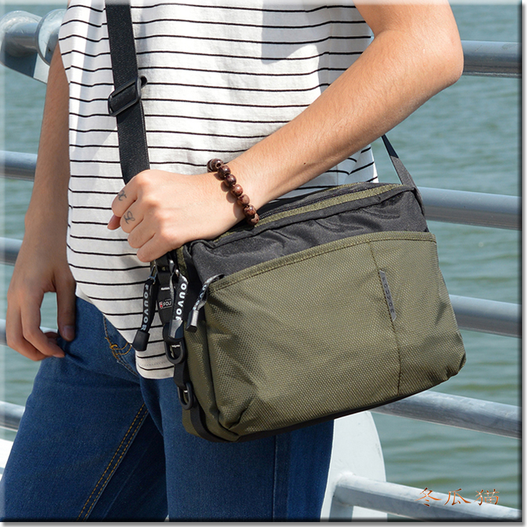 Fire Fox Canvas Man Bag Single Shoulder Inclined Satchel Bag IPAD Trend Casual Bag Outdoor Ultralight Bag Riding Multiple Sepals