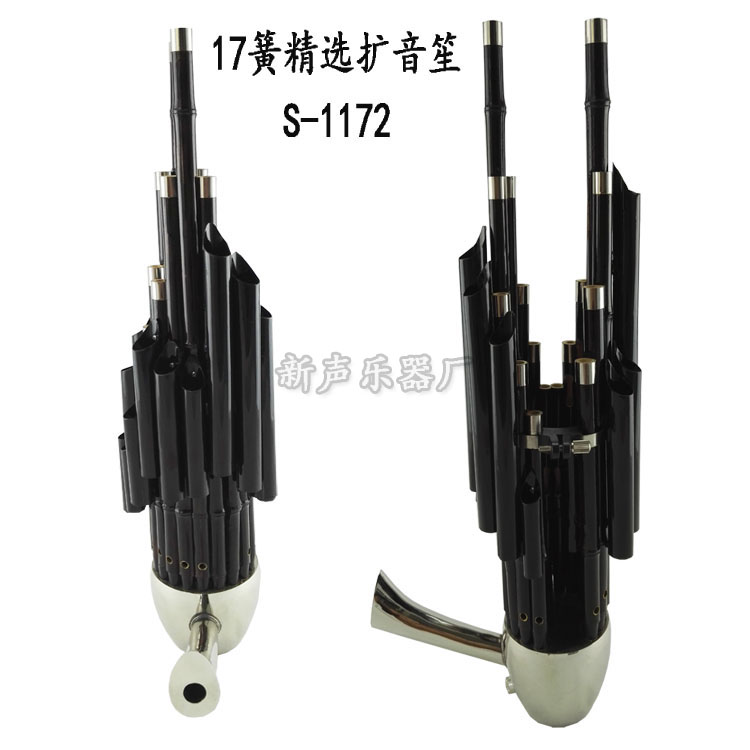 Sheng musical instrument 17 spring sheng 17 Miao sheng 17 Miao Sheng 17 spring inlaid hoop black pipe active bucket expansion sound sheng CDEFGAB manufacturer direct sales
