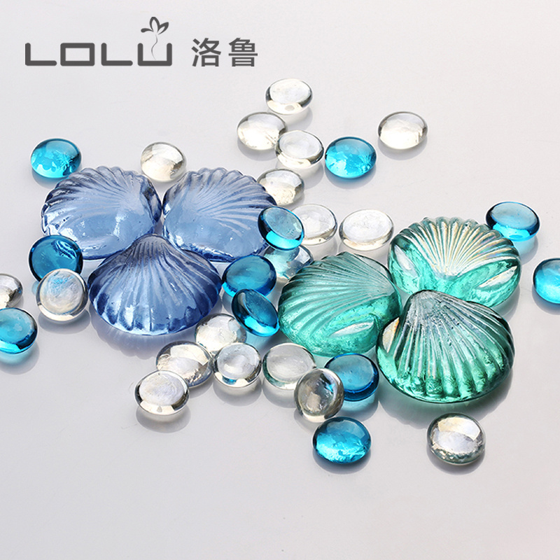 Fish Tank Vase Decoration Frosted Cashew Nuts Big material glass Stone bottom sand aquarium building with decoration bottom sand glass bead