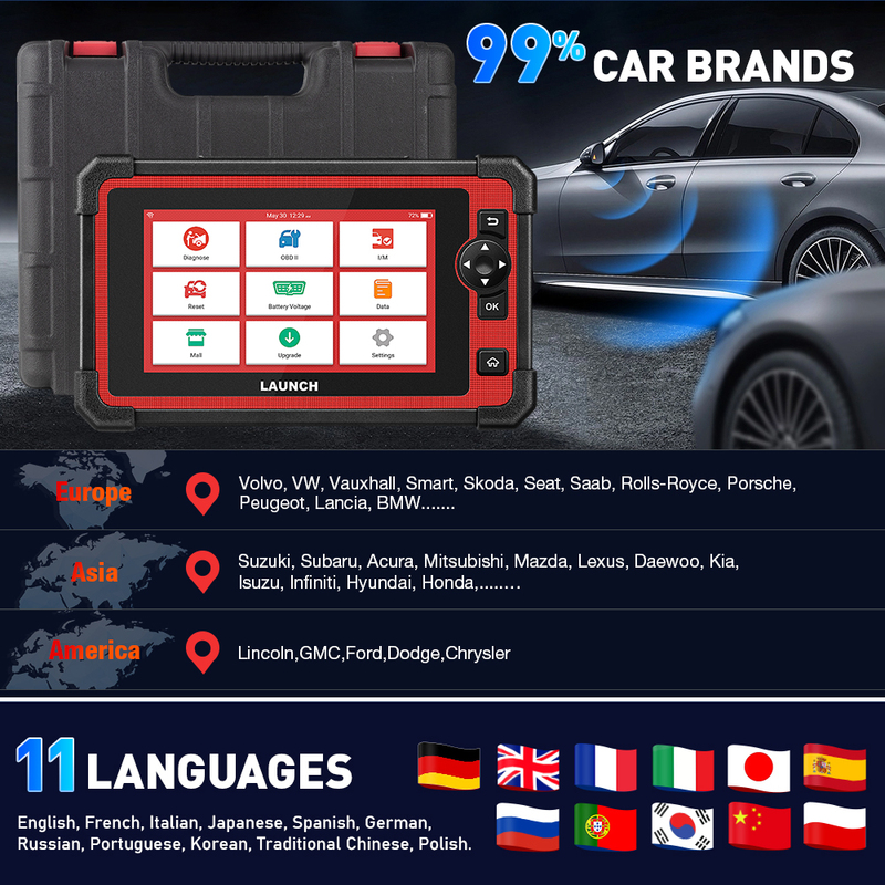 Yuanzheng X431 Crp919E/Bt Automotive Fault Diagnosis Instrument Supports Canfd Protocol and Has Multi-Language Configuration for Overseas Markets