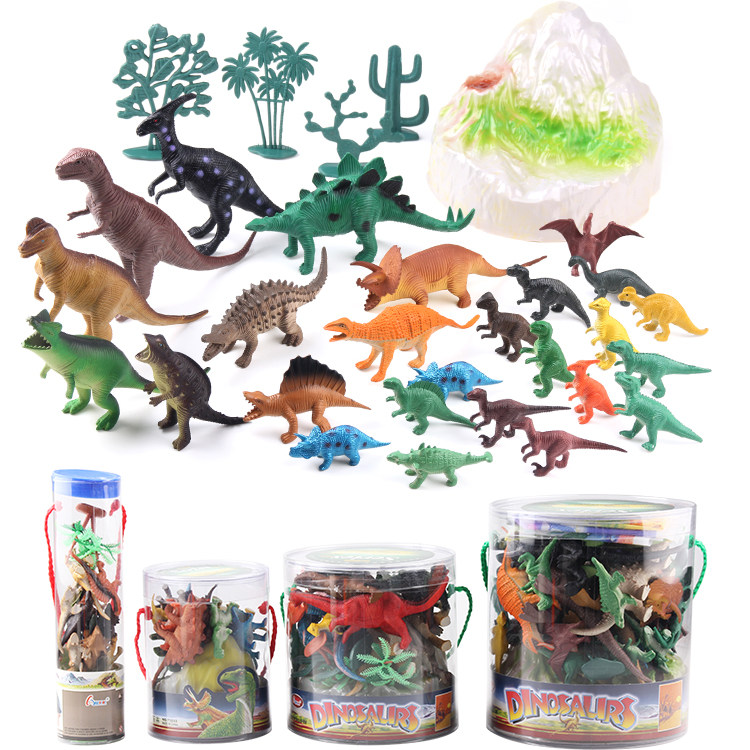 Dinosaur toy set world boy child child simulation animal large deformed triceratops T-rex model