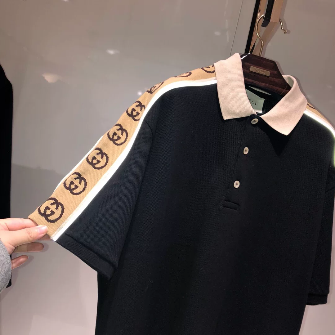 Поло с отражающими элементами Gucci для мужчин и женщин, с коротким рукавом