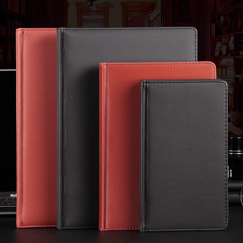 a5 notebook thickened notepad Business b5 large black leather book Work meeting record book Office simple college student diary stationery supplies 288 pages super thick book