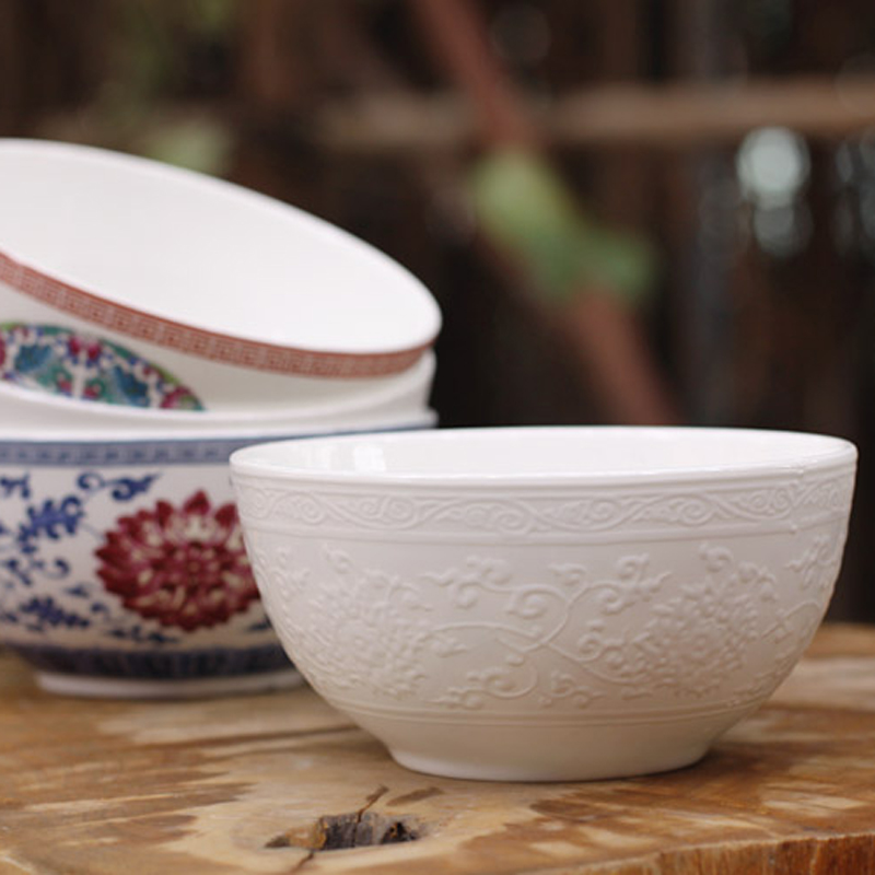 Red xin home jingdezhen porcelain bowl bucket color ipads bowls 4 pieces wedding gift set rice bowls