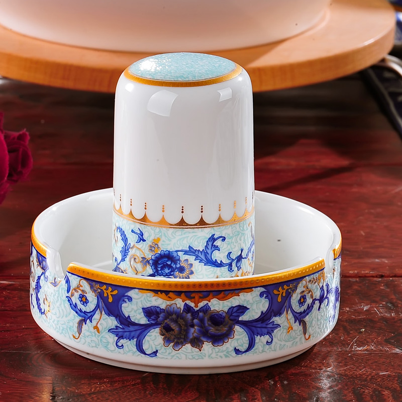 Red xin 46 46 head head/master of jingdezhen ceramic tableware design suit colored enamel tableware