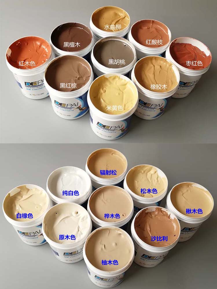 De brand wood special environmental protection atomic ash nail eye scar crack filling Water-based batch soil paste Woodworking batch soil filling