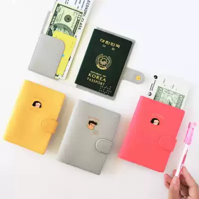 South Korea imported jamstudio simple cute short couples men and women anti-leakage travel passport holder