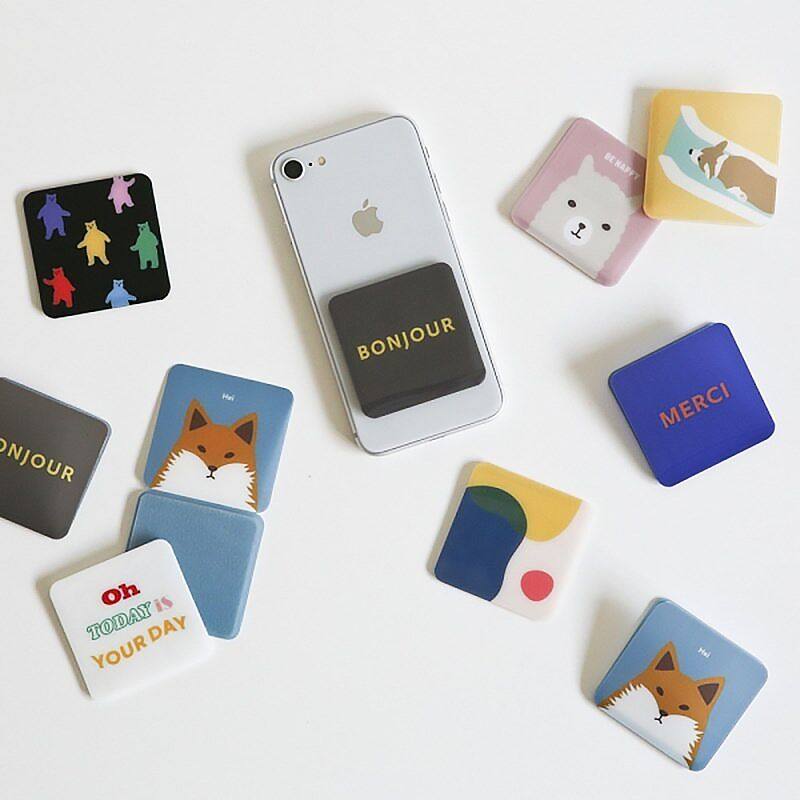 Korean stationery dailylike cute cartoon creative smartphone sticker Car phone fixed wall sticker