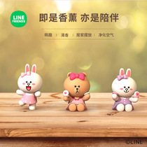 Korean Line Friends Brown Bear Cute On-board Air Conditioning Air Outlet Permalink Fragrant Air Freshener