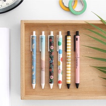 Korea imported iconic small frescoed cute student 0-38 black smooth smooth and smooth fine ballpoint pen stationery