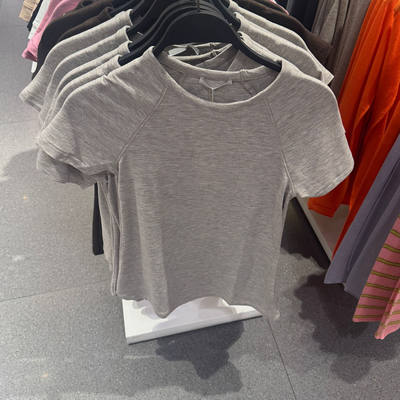 ZARluvip Spring/Summer New Round Neck Washed Effect T-shirt Women's Solid Color short-sleeved top for women 5039333