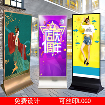Liping display stand stainless steel double-sided KT board advertising screen vertical floor-to-ceiling door advertising stand publicity glass stand