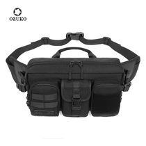 ozuko European and American running bag outdoor Tide brand large capacity shoulder bag multifunctional sports waterproof mens running bag chest bag