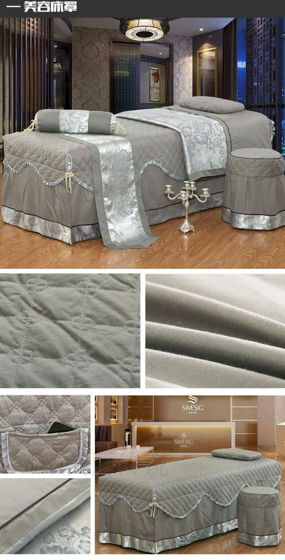 Cao cấp bông denim bedspread vẻ đẹp đơn giản phổ biến mô hình châu Âu bông bedspread thẩm mỹ viện điều trị massage - Trang bị tấm