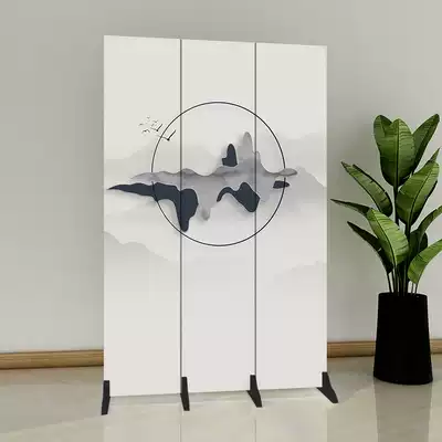 Chinese style folding mobile screen partition wall Living room entrance occluding bedroom Simple modern home brake office