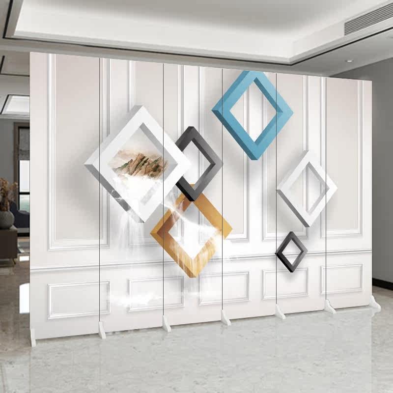 Nordic Screen Partition Wall Living Room Living Room Solid Wood Entrance Office Brief about double-sided folding and stacking mobile shielded home
