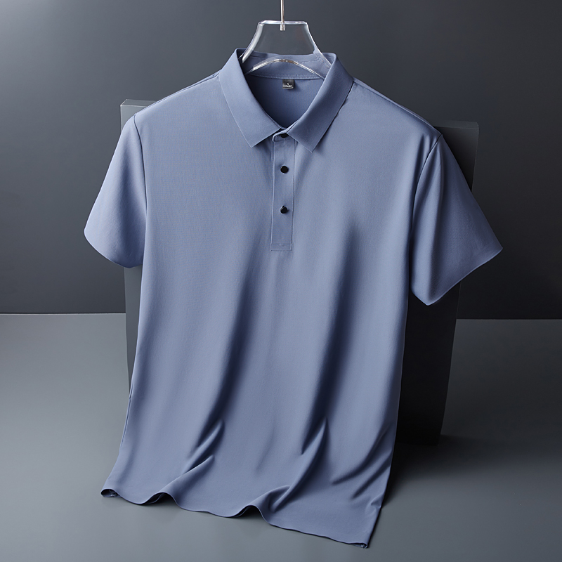 Otterles Sports Polo Shirts Men Speed Dry T-Shirt Summer Ice Silk Short Sleeves Light And Casual Loose Loose Collar T-shirts-Taobao