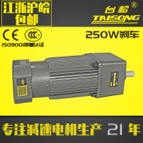 Taisong 220V380V250W micro AC asynchronous gear deceleration fixed speed speed regulation reversible brake motor motor