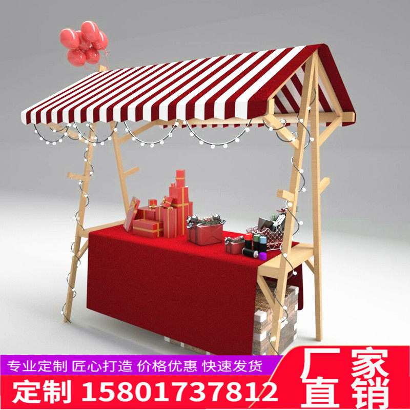 Wooden stall activity display rack night market stall artifact market mall mobile snack simple sale truck outdoors