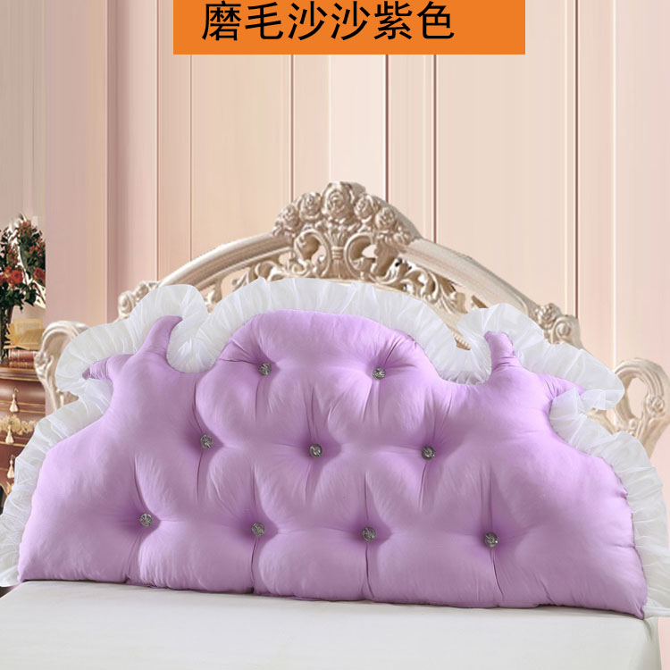 Công chúa Hàn Quốc đầu giường đệm tựa lưng lớn Màu sắc nhám nhám eo đôi giường gối mềm mại bao gồm cả lõi - Trở lại đệm / Bolsters gối kê lưng văn phòng